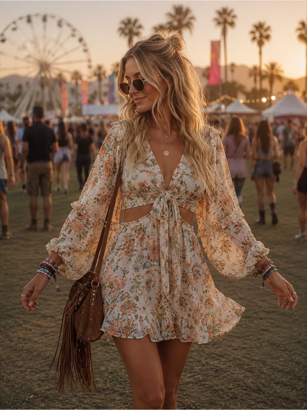 Very unique boho cut out dress